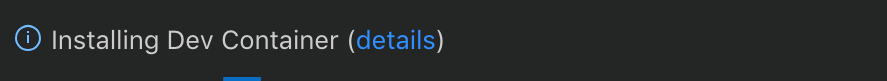 Installing Dev Container notification