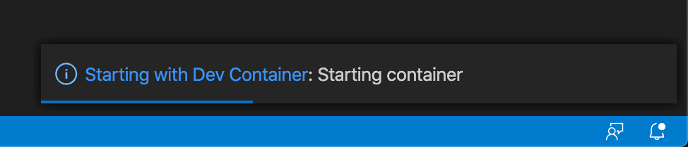 Dev Container Progress Notification