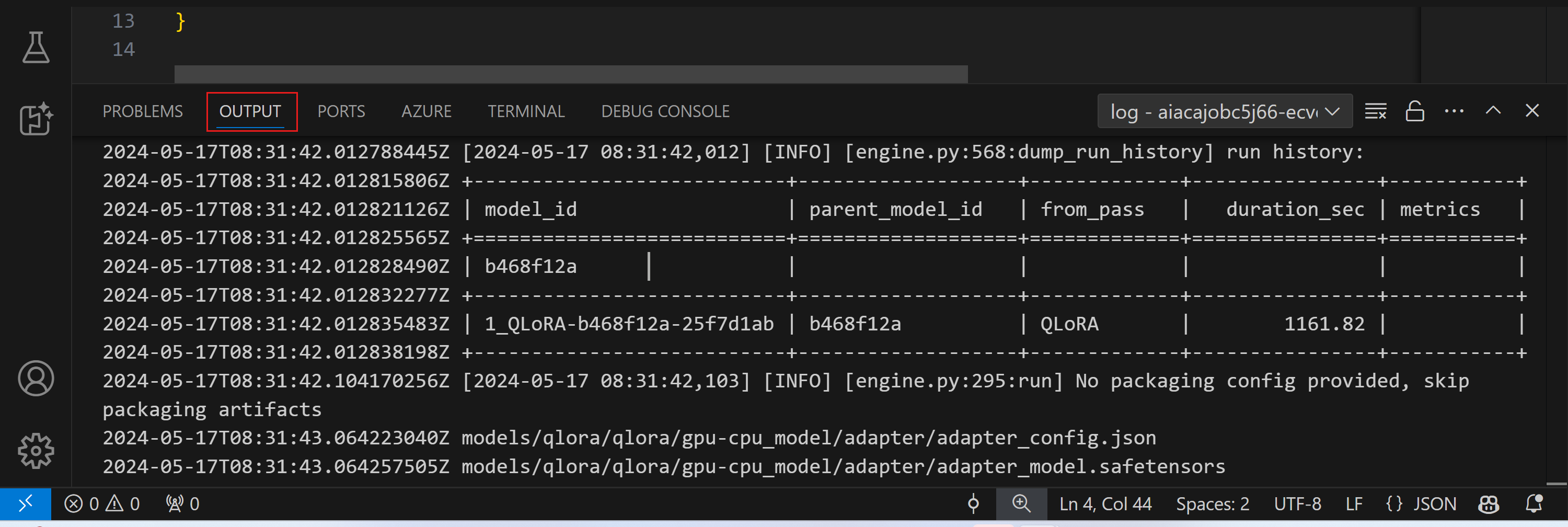 Streaming Log Output