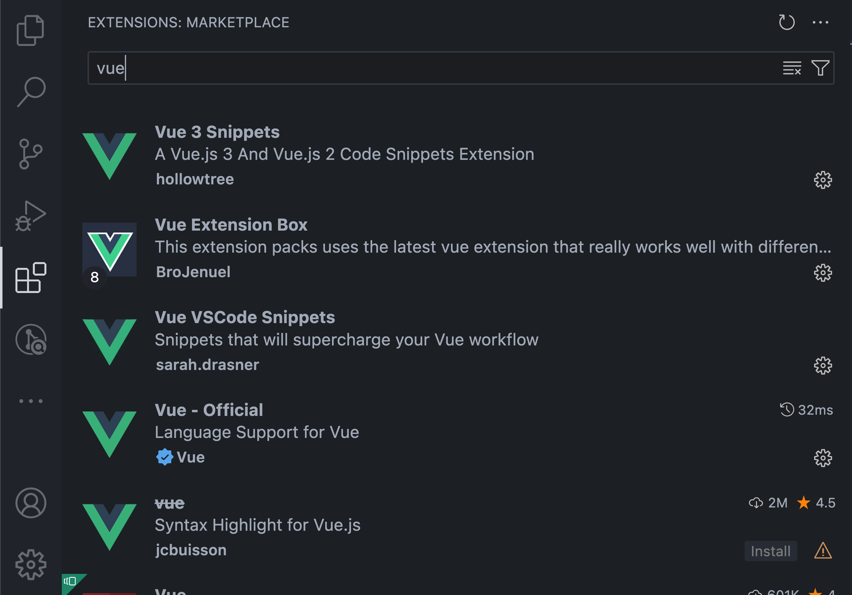 Vue.js extensions