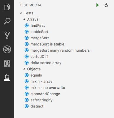 Test views container