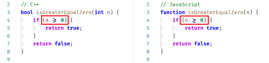 Image showing font feature settings in the editor