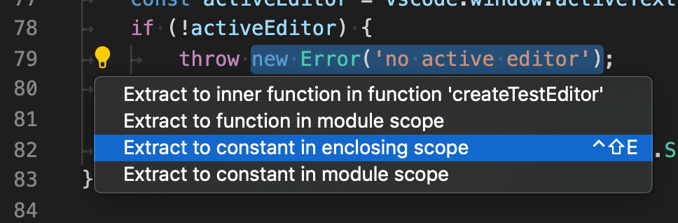 A keybinding for extract constant