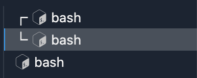 Highlighted active terminal