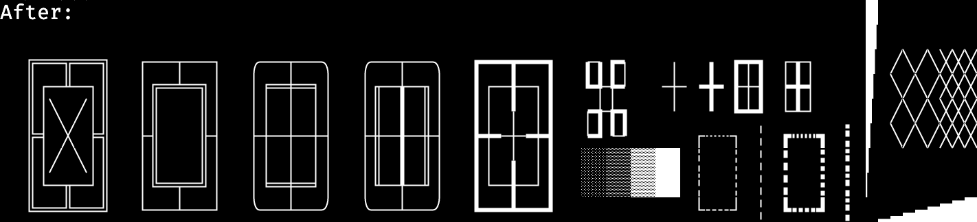 Terminal glyph rendering after without gaps