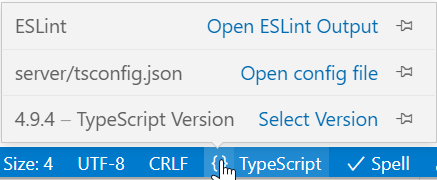 ESLint language status